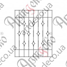 Кованая решетка 1200х1500 (Комплект элементов) - изображение