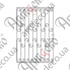 Кованая решетка 1104х1524 (Комплект элементов) - изображение