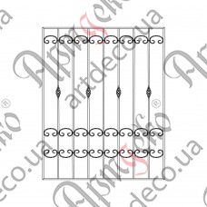 Кованая решетка 1200х1500 (Комплект элементов) - изображение