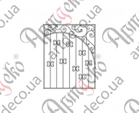 Кованая решетка на окна 1200х1500 (Комплект элементов)	 - изображение