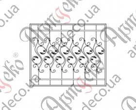 Кованая решетка на окна 1200х990 (Комплект элементов)	 - изображение