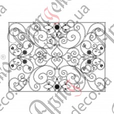 Кованая решетка 2000х1430 (Комплект элементов) - изображение