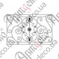 Кованая решетка 1100х730 (Комплект элементов) - изображение