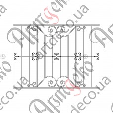Кованая решетка 1640х1000 (Комплект элементов) - изображение
