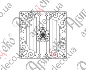 Forged grate, lattice on the windows 2300х2300 (Set of elements) - picture