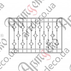 Кованая решетка 1500х990 (Комплект элементов) - изображение