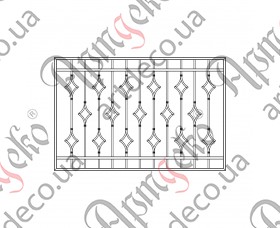 Кованая решетка на окна 1500х990 (Комплект элементов)	 - изображение