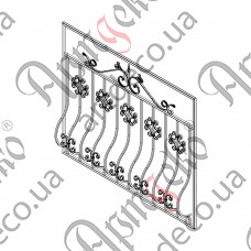 Кованая решетка 1280х1500 (Комплект элементов) - изображение