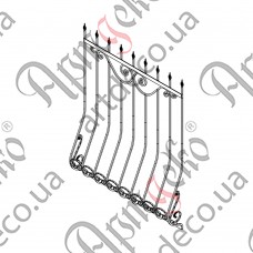 Кованая решетка 1250х1500 (Комплект элементов) - изображение