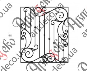 Forged grate, lattice on the windows 1400x1600 (Set of elements) - picture