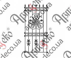 Forged grate, lattice on the windows 980х2140 (Set of elements) - picture