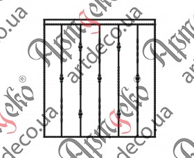 Forged grate, lattice on the windows 985х1000 (Set of elements) - picture