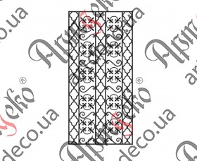 Forged grate, lattice on the windows 980х2000 (Set of elements) - picture