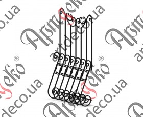 Forged grate, lattice on the windows 985х1550 (Set of elements) - picture