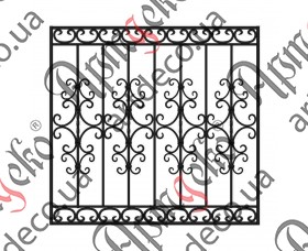 Forged grate, lattice on the windows 1270х1180 (Set of elements) - picture