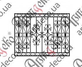 Forged grate, lattice on the windows 1500х1160 (Set of elements) - picture