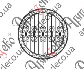 Forged grate, lattice on the windows d-1200 (Set of elements) - picture