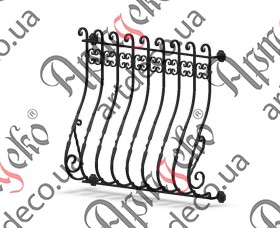 Кованая решетка на окна 1100х1025 (Комплект элементов)	 - изображение