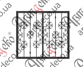 Forged grate, lattice on the windows 1690х1530 (Set of elements) - picture