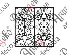 Forged grate, lattice on the windows 1180х1370 (Set of elements) - picture