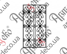 Кованая решетка на окна 880х1630 (Комплект элементов)	 - изображение