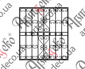 Forged grate, lattice on the windows 1110х1200 (Set of elements) - picture