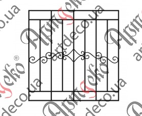 Forged grate, lattice on the windows 1200х1200 (Set of elements) - picture