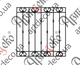 Кованая решетка на окна 1200х1200 (Комплект элементов)	 - изображение