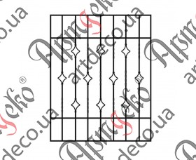 Кованая решетка на окна 1200х1500 (Комплект элементов)	 - изображение
