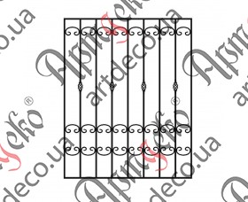 Forged grate, lattice on the windows 1200х1500 (Set of elements) - picture