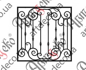 Forged grate, lattice on the windows 1000х1000 (Set of elements) - picture