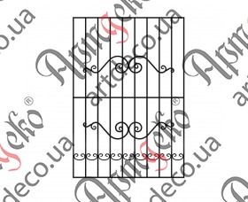 Forged grate, lattice on the windows 1335х1900 (Set of elements) - picture