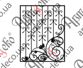 Forged grate, lattice on the windows 1200х1500 (Set of elements) - picture