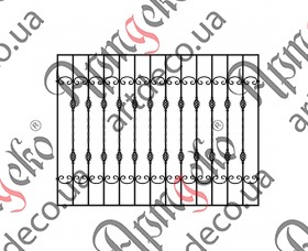 Кованая решетка на окна 1925х1500 (Комплект элементов)	 - изображение