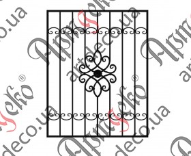 Forged grate, lattice on the windows 1200х1500 (Set of elements) - picture