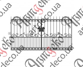 Кованые ворота 1975х3420 (Комплект элементов) - изображение