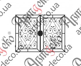 Ковані ворота, кована брама 1950Х2600 (Комплект елементів) - зображення