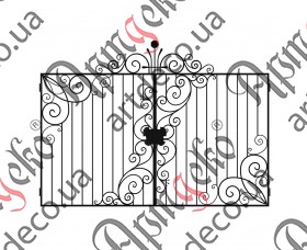 Forged gates 2480Х3500 (Set of elements) - picture