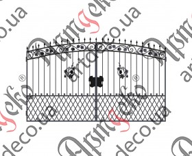 Forged gates 2130Х3500 (Set of elements) - picture