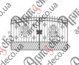 Forged gates 2130Х3500 (Set of elements) - picture