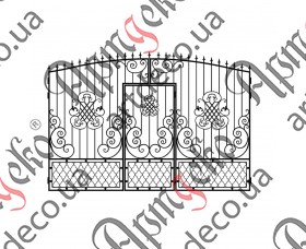 Forged gates with a wicket 2620Х3800 (Set of elements) - picture