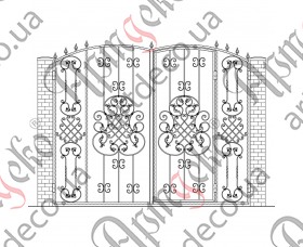Кованые ворота 2600х2100  (Комплект элементов)	 - изображение