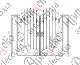 Кованые ворота  2000х2000 (Комплект элементов)	 - изображение