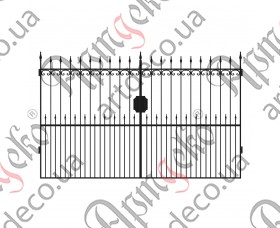Ковані ворота, кована брама 3400х2000 (Комплект елементів) - зображення