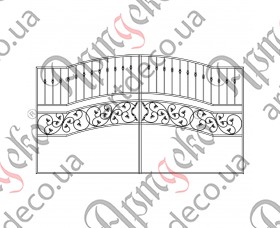 Ковані ворота, кована брама 3400х1950 (Комплект елементів) - зображення