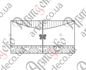 Ковані ворота, кована брама 3300х1700 (Комплект елементів) - зображення