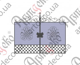 Ковані ворота, кована брама 2700х2000(1650) (Комплект елементів) - зображення