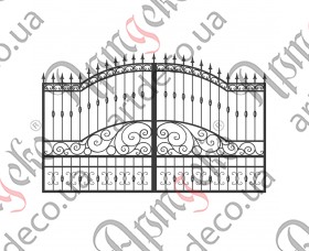 Ковані ворота, кована брама 3500х2000 (Комплект елементів) - зображення