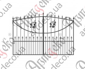 Ковані ворота, кована брама 2670х1700 (Комплект елементів) - зображення