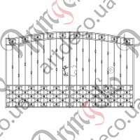Forged gates 3316х2000  Set of elements - picture